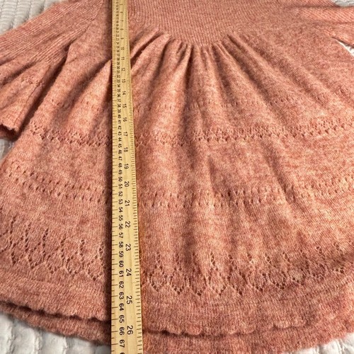 Anthropologie Feather + Bone Sz M Pink  Mock Neck Sweater  Alpaca Wool Blend - Picture 6 of 8