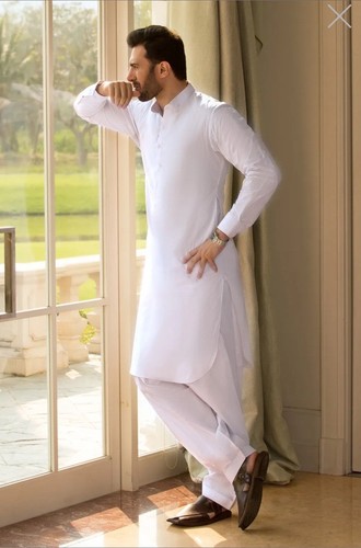 Gul Ahmed Chairman Latha Men’s Unstitched Fabric Pakistani Shalwar Kameez Boxed - Picture 8 of 12