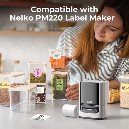 Thermoetiketten für Nelko PM220 Etikettendrucker, 2 Zoll (50 mm) Rund Thermoetikett... - Bild 4 von 8