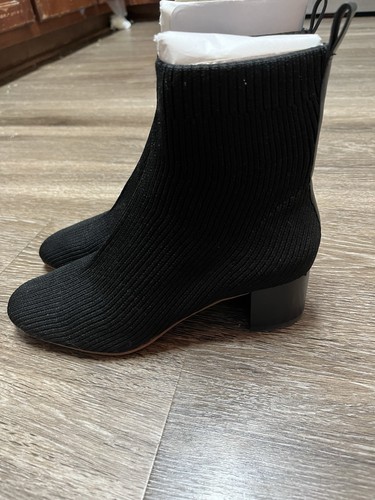Everlane The Glove Boot in Black Women's Stretch Rib Knit Ankle Bootie - Picture 7 of 13