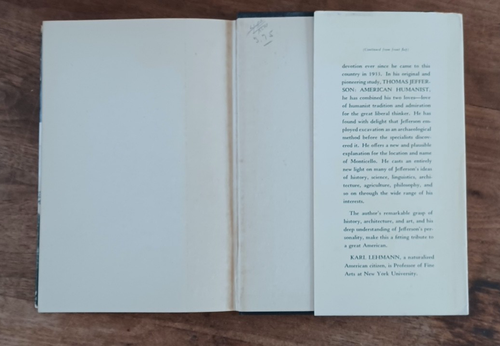 Thomas Jefferson American Humanist von Karl Lehmann 1947 Erstausgabe - Bild 7 von 14