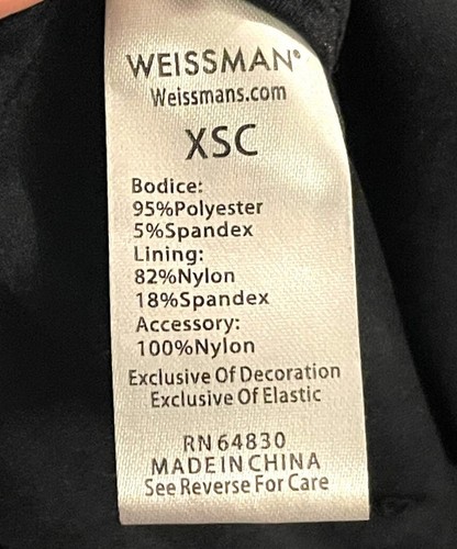 Weissman Tanzkostüm XSC The Beautiful People 13601 Aqua Schwarz Federrock - Bild 5 von 9