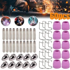 SG-55 AG-60 WSD-60 Plasma Cutter Torch Consumables KIT TIPS CUT50 60Amp 60pcs