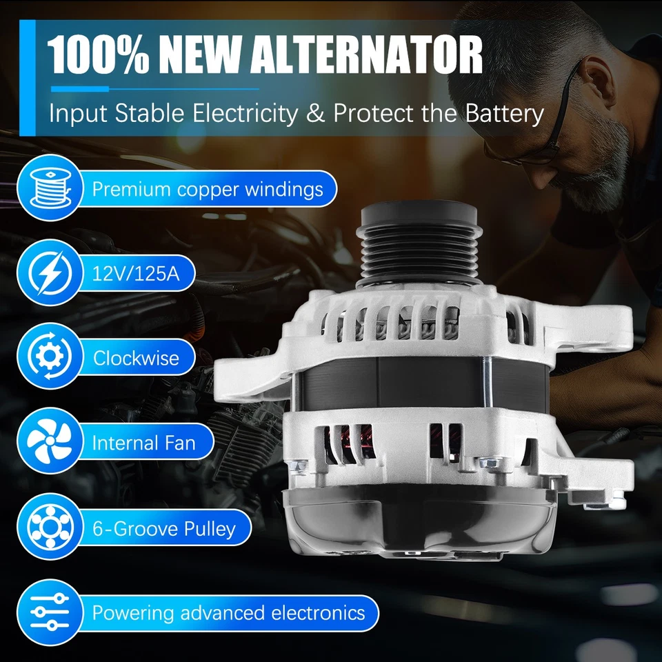 Alternator for Toyota Corolla 2014 2015 2016 2017 2018 1.8L Foto 2 de 4