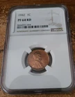 1942 proof Lincoln wheat cent NGC PF 64 RD