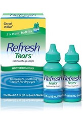 Lot Of 2 Refresh Tears, Lubricant Eye Drops, 2 Bottles .5 fl oz (15 ml)