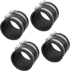 POWERTEC 70148-P4 2-1/2 Inch Dust Control Flex Cuff with 2.5 Inch, Black 
