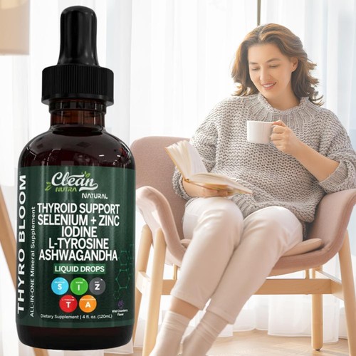 Thyroid Support Drops Selenium Zinc Iodine L Tyrosine Ashwagandha - Picture 5 of 12