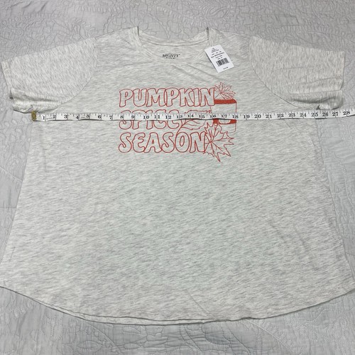 Mighty Fine Pumpkin Spice Season T-Shirt Fall Coffee Graphic Tee Plus Size 1X - Picture 4 of 6