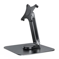 13-17.3" Monitor Stand with 360° Swivel Base, 75mm VESA Single-Arm Mount w/