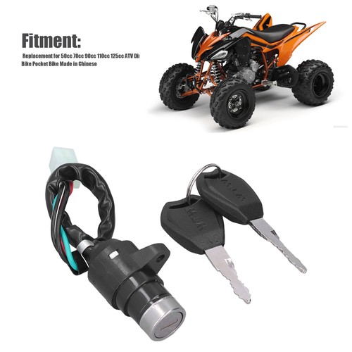 Ignition Switch Key Set Ignition Lock Controller Plug And Play 4 Wires 1.0in - Picture 2 of 24