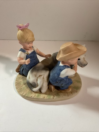 1985 Denim Days Porzellan HOMCO Figur #8878 Das neue Kalb