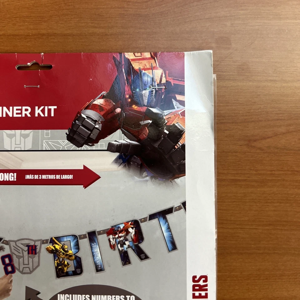 Transformers Birthday 10ft Banner With Three Packs Of Tattoos Kids Robots Nee - Image 3 of 4
