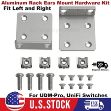 Rack Ears Mounting Bracket Kit For Ubiquiti UDM-Pro UniFi Switches USW UDM L& R