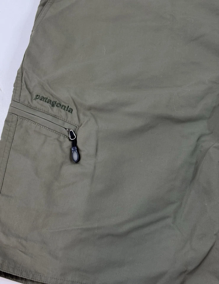Pantalones Cortos Carga Patagonia Para Hombres XL Verde Oliva Pantalones Cortos Bolsillos Pesca Senderismo Foto 2 de 4