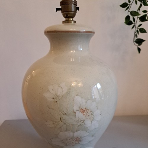Denby Daybreak Table Lamp Base Pottery Large 40cm tall Floral England Cottage - Picture 3 of 24