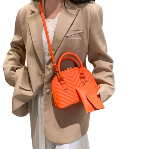 Shoulder Bag PU Tote Bag Solid Color Handbag Crossbody Bag with Small Purse - Picture 10 of 12