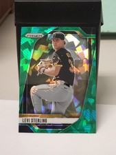 2025 Panini Prizm Baseball Green Cracked Ice Levi Sterling #279