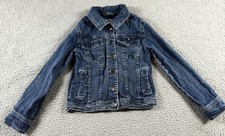 Cherokee Girls Long Sleeve Button Up Blue Denim Jacket Size M 7-8