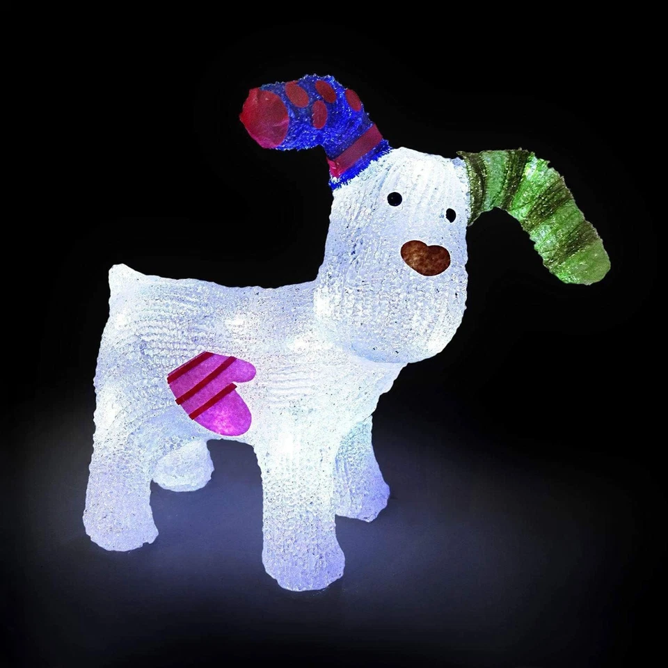 Neo Snowman Snow Dog LED Light Up Acrylic Christmas Festive Decoration Outdoor - Image 4 of 4