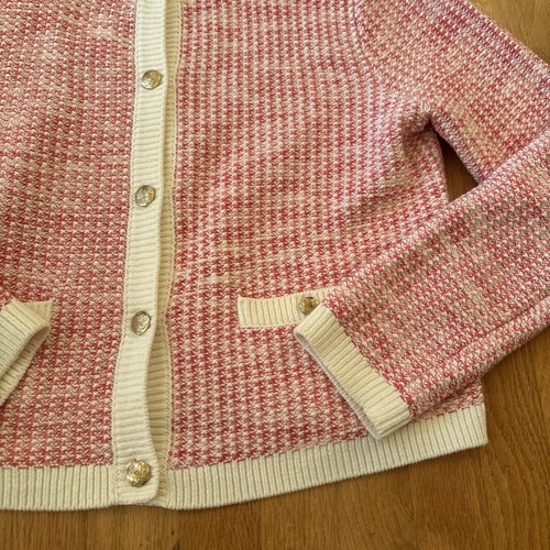J. Crew Lady Jacket Cardigan Womens Size Large Pink Textured Knit - Picture 3 of 6
