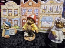 Cherished Teddies Town Display Set of 4