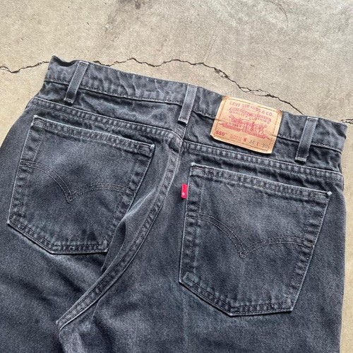 Vintage 90s Faded Black Levi’s 550 Jeans 34x30” (32x29.5”) - Picture 7 of 8