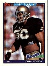 1991 Topps #177 Chris Zorich RC