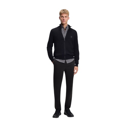 Hugo Boss Herren Chino Schwarz Tapered Fit Stretch Baumwolle Satin Chino W32 L32 - Bild 3 von 6