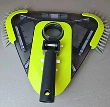 Triangular Pool Vacuum Head with Side Brush Swivel Hose Connection EZ Clip