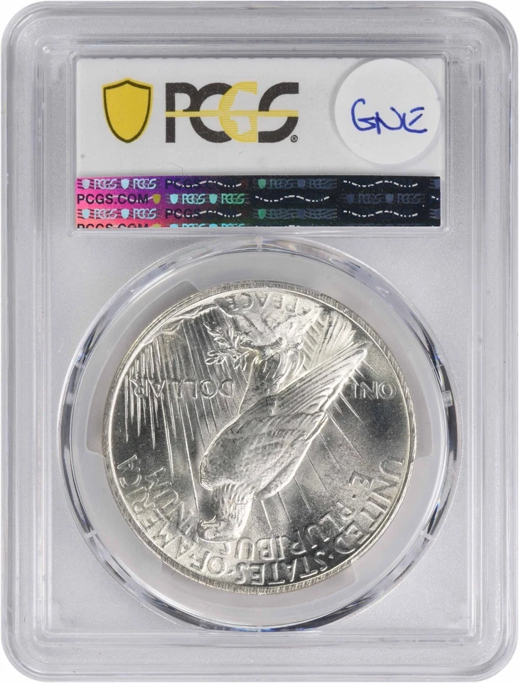 1922 Peace Silver Dollar MS65 PCGS - Image 2 of 2