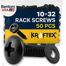 10-32 Rack Screws 50-Pack - Versatile Server Rack Accessories for Network Cabine