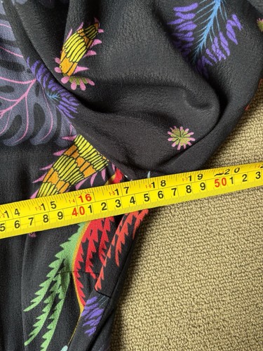 Harvest Lane Tropical Printed Long Sleeve V Neck Midi Wrap Dress Sz AU10 - Picture 8 of 9