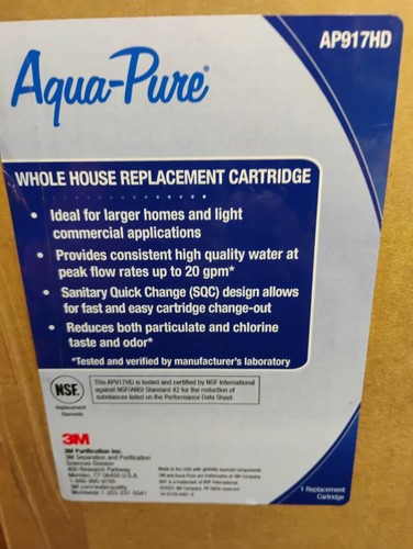 Aqua-Pure AP917HD Filtro acqua per tutta la casa cambio rapido NUOVO! SPEDIZIONE GRATUITA! - Foto 7 di 7