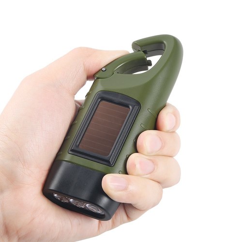2-Pack Hand Crank Solar Powered Flashlight, Emergency Rechargeable LED Flashl... - Picture 5 of 9