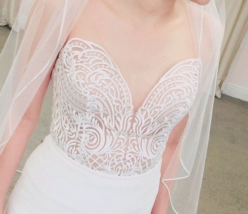 Martina Liana Two Piece Separates Lace Wedding Dress - Bryce Bodice + Skirt - 8 - Picture 5 of 19