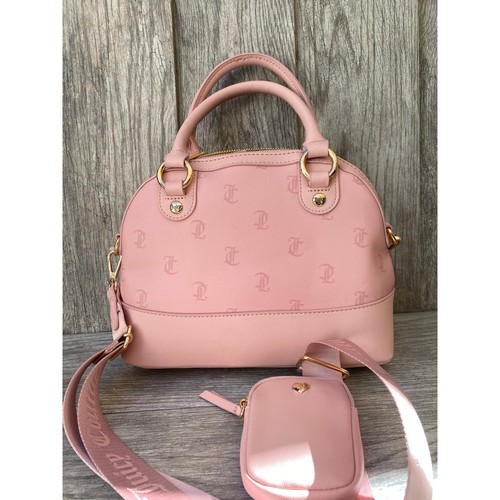 Borsa a cupola Juicy Couture rosa Y2cute con cinturino logo e portamonete - Foto 2 di 5