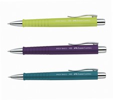 Schaftfarbe silber Kugelschreiber Hexo 1 Stück, Faber Castell 140514