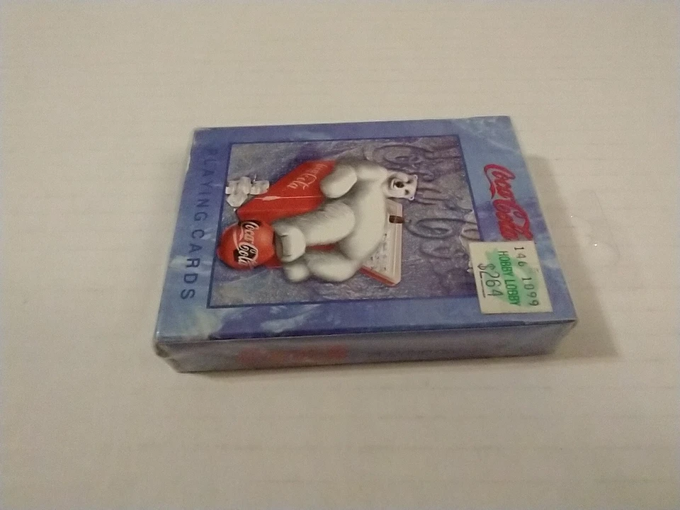 Vintage Brand New Playing Cards 1998 Coca-Cola Lounging Polar Bear Drinking - Image 3 of 4