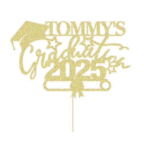 Personalised Cake Toppers Custom Congrats Graduation Decor Student Class of 2025 - Picture 8 of 17