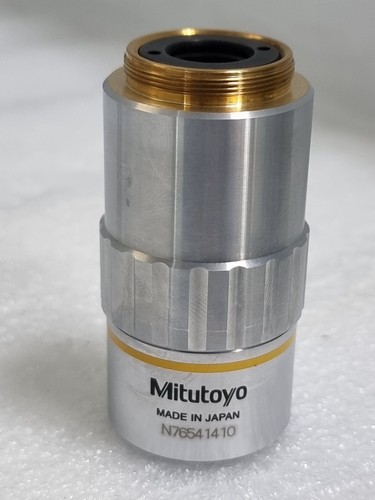 MITUTOYO M Plan Apo 10 x /0.28 ∞ / 0 f=200 Microscope Objective Lens - Picture 2 of 7