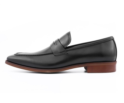 Mocasines formales de cuero genuino verde Asher para hombre sin cordones de doble centavo - Imagen 2 de 32
