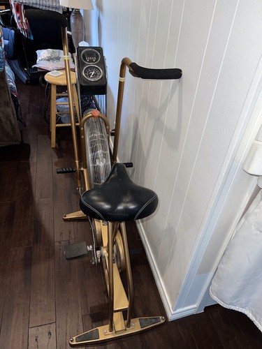 Vintage Schwinn Air Dyne Ergometer Dual Action Stationary Exercise Bike Copper - Picture 3 of 14