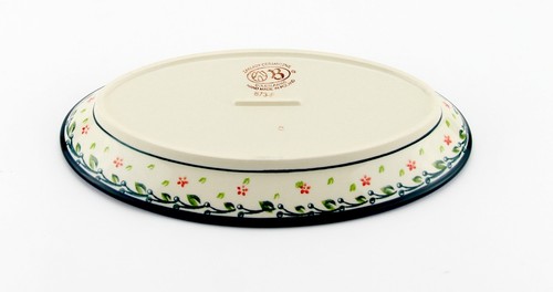 Polish Pottery Oval Serving Platter, 11” L, 6" W, 1.5” D, Handmade by Zaklady - Picture 2 of 4