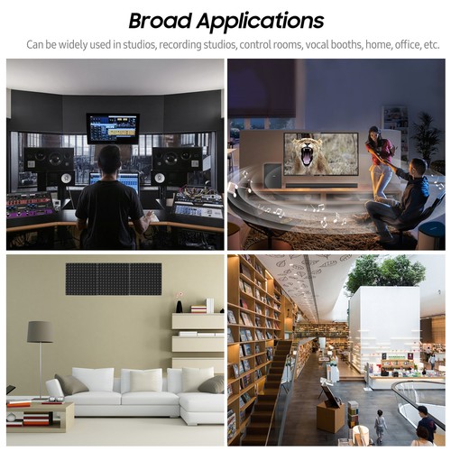 12 Pcs Sound Absorption Treatment Foam Wall Panels Wedge Tiles Isolation L2I1 - Picture 4 of 6