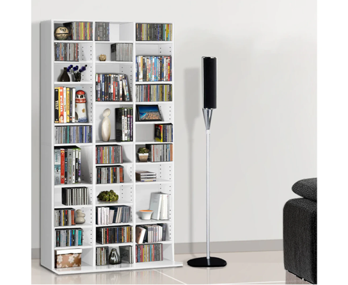 CD DVD Storage Shelf Bluray Media Book Cabinet Rack Unit Bookshelf Cupboard - Picture 2 of 7