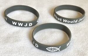 Details About 3 Wwjd Bracelet Fundraiser Wristband Rubber Silicone Arm Band Gray White Details About 3 Wwjd Bracelet Fundraiser Wristband Rubber Silicone Arm Band Gray White
