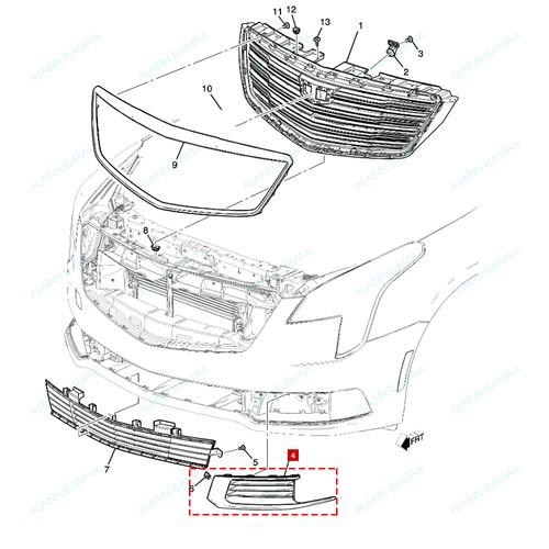 Front Fog Driving Light Grille Cover l Fit For Cadillac XTS 2018-2019,Pair,2PCS - Picture 8 of 8