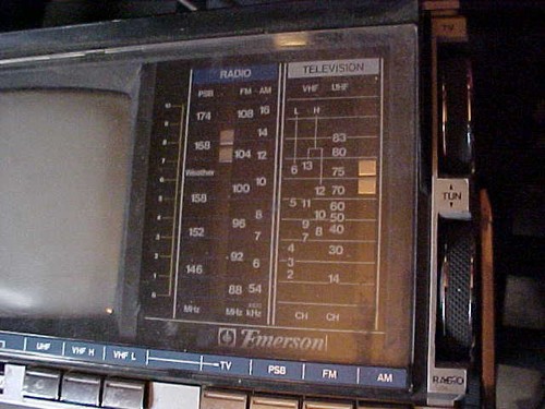 RETRO VINTAGE TV EMERSON 5 ZOLL S+W VR-35 PONG AC/12 VOLT/AKKU 1986 AM/FM/PB - Bild 8 von 12