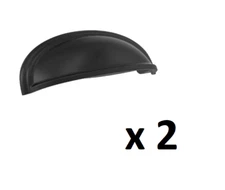 *LOT OF 2* Amerock Ashby 3 in. & 4 in. Black Bronze Cabinet Cup Pull BP36640BBR